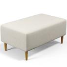 Puff Decorativo Sala de Estar Cléo W01 Pés Palito 90 cm Linho Champagne - Lyam Decor Puff Decorativo Sala de Estar Cléo W01 Pés Palito 90 cm Linho Champagne - Lyam Decor