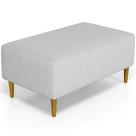 Puff Decorativo Sala de Estar Cléo W01 Pés Palito 90 cm Linho Cinza - Lyam Decor Puff Decorativo Sala de Estar Cléo W01 Pés Palito 90 cm Linho Cinza - Lyam Decor