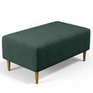 Puff Decorativo Sala de Estar Cléo W01 Pés Palito 90 cm Linho Verde Musgo - Lyam Decor Puff Decorativo Sala de Estar Cléo W01 Pés Palito 90 cm Linho Verde Musgo - Lyam Decor