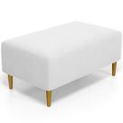Puff Decorativo Sala de Estar Cléo W01 Pés Palito 90 cm Material Sintético Branco - Lyam Decor Puff Decorativo Sala de Estar Cléo W01 Pés Palito 90 cm Material Sintético Branco - Lyam Decor