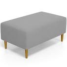 Puff Decorativo Sala de Estar Cléo W01 Pés Palito 90 cm Material Sintético Cinza - Lyam Decor