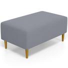 Puff Decorativo Sala de Estar Cléo W01 Pés Palito 90 cm Suede Cinza - Lyam Decor Puff Decorativo Sala de Estar Cléo W01 Pés Palito 90 cm Suede Cinza - Lyam Decor
