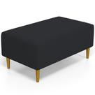 Puff Decorativo Sala de Estar Cléo W01 Pés Palito 90 cm Suede Preto - Lyam Decor Puff Decorativo Sala de Estar Cléo W01 Pés Palito 90 cm Suede Preto - Lyam Decor