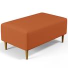Puff Decorativo Sala de Estar Cléo W01 Pés Palito 90 cm Tecido Terracota - Lyam Decor