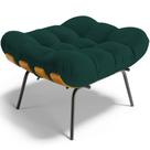 Puff Decorativo Sala de Estar Costela L02 Bouclê Verde - Lyam Decor Puff Decorativo Sala de Estar Costela L02 Bouclê Verde - Lyam Decor