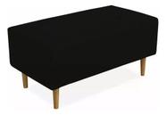 Puff Decorativo Sala De Estar Paris 90 Cm material sintético Preto Dorti Estofados