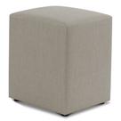 Puff Decorativo Sala de Estar Quadrado 36x47cm Linho Bege Claro - Desk Design