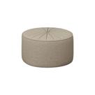Puff Decorativo Sala De Estar Round Linho Bege G45 - Gran Belo