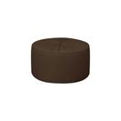 Puff Decorativo Sala De Estar Round PU Marrom G45 - Gran Belo