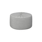 Puff Decorativo Sala De Estar Round Veludo Cinza Claro G45 - Gran Belo