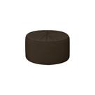 Puff Decorativo Sala De Estar Round Veludo Marrom G45 - Gran Belo