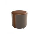 Puff Decorativo Sala Descando Copenhage Premium Veludo Capuccino Matrix