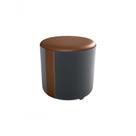 Puff Decorativo Sala Descando Copenhage Premium Veludo Cinza Matrix