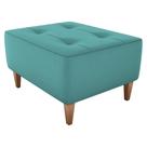 Puff Decorativo Sala Piva Veludo Deluxe Milani Verde