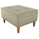 Puff Decorativo Sala Piva Veludo Light Milani Bege