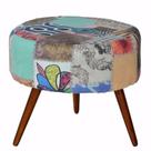 Puff Decorativo Sofia Redondo Estampado Patchwork D20 - D'Rossi