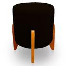 Puff Decorativo Thor Pés Em Madeira Tecido Suede Preto Kimi Design Puff Decorativo Thor Pés Em Madeira Tecido Suede Preto Kimi Design