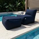 Puff e Apoio Outdoor Marine Premium Piscina e Jardim Impermeável com Proteção UV Tecido Pet Friendly Enchimento EPS Conforto Área Externa Azul Marinho Puff e Apoio Outdoor Marine Premium Piscina e Jardim Impermeável com Proteção UV Tecido Pet Friendly Enchimento EPS Conforto Área Externa Azul Marinho
