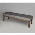 Puff em Linho 160cm Requadro Imbuia Lucia