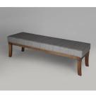 Puff em Linho 160cm Requadro Imbuia Lucia