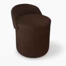 Puff Encosto Confortável Sala Estilo Moderno Redondo Suede Marrom