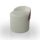 Puff Encosto material sintético Bouclé Confortável Resistente Decorativo Yuri