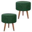 Puff estilo sofisticado kit com 2 un - verde