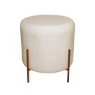 Puff Estofado Para Sala Quarto Redondo Decorativo Luxo Ivy Puff Estofado Para Sala Quarto Redondo Decorativo Luxo Ivy