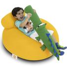 Puff G-Pouf mini cor amarela - versátil, sensorial e macio