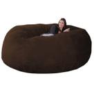 Puff Gigante Redondo 200x80 em Suede Marrom sem Enchimento