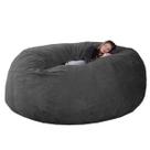 Puff Gigante Redondo Suede 200x80cm Capa de Pufe Sem Enchimento
