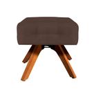 Puff Giratório Elisa Suede Base Madeira MM30 D'Rossi Puff Giratório Elisa Suede Base Madeira MM30 D'Rossi