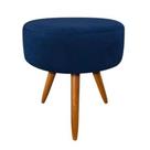 Puff helena suede azul marinho - tf decor