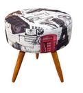 Puff helena suede paris vermelho - tf decor