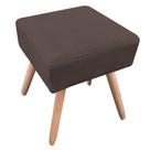 Puff Ibiza Quadrado Suede Marrom - D'Rossi