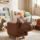 Puff Infantil Dinossauro Marrom 30cm