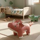 Puff Infantil Dinossauro Rosa 35cm