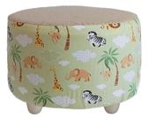 Puff Infantil Estampado Safari Verde Confortável