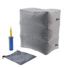 Puff inflável apoio para pés com ajuste de altura 40x27x50cm cinza - Dolce Home