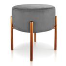 Puff Iron Suede Base Cobre Palito Grafite