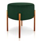Puff Iron Suede Base Cobre Palito Verde Puff Iron Suede Base Cobre Palito Verde