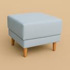 Puff Lira Estofado em Linho Apoio Elegante e Versátil para Sala ou Quarto