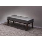 Puff Livia 100cm Pés Imbuia Sofáni Cinza