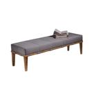 Puff Livia Cinza 140 cm Puff Livia Cinza 140 cm