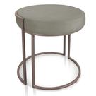 Puff Love Suede Marrom Rato Base Industrial Cobre
