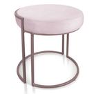 Puff Love Suede Rosa bebê Base Industrial Rose - D'Rossi