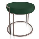 Puff Love Suede Verde Base Industrial Cobre