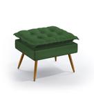 Puff Lunar Para Sala de Estar Sued Verde Aradecor