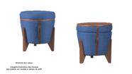 Puff Luxo Linho - Azul Puff Luxo Linho - Azul