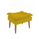 Puff Luxo Sofisticação Decorativa Para Sala Sofisticada Premium Amarelo Puff Luxo Sofisticação Decorativa Para Sala Sofisticada Premium Amarelo
